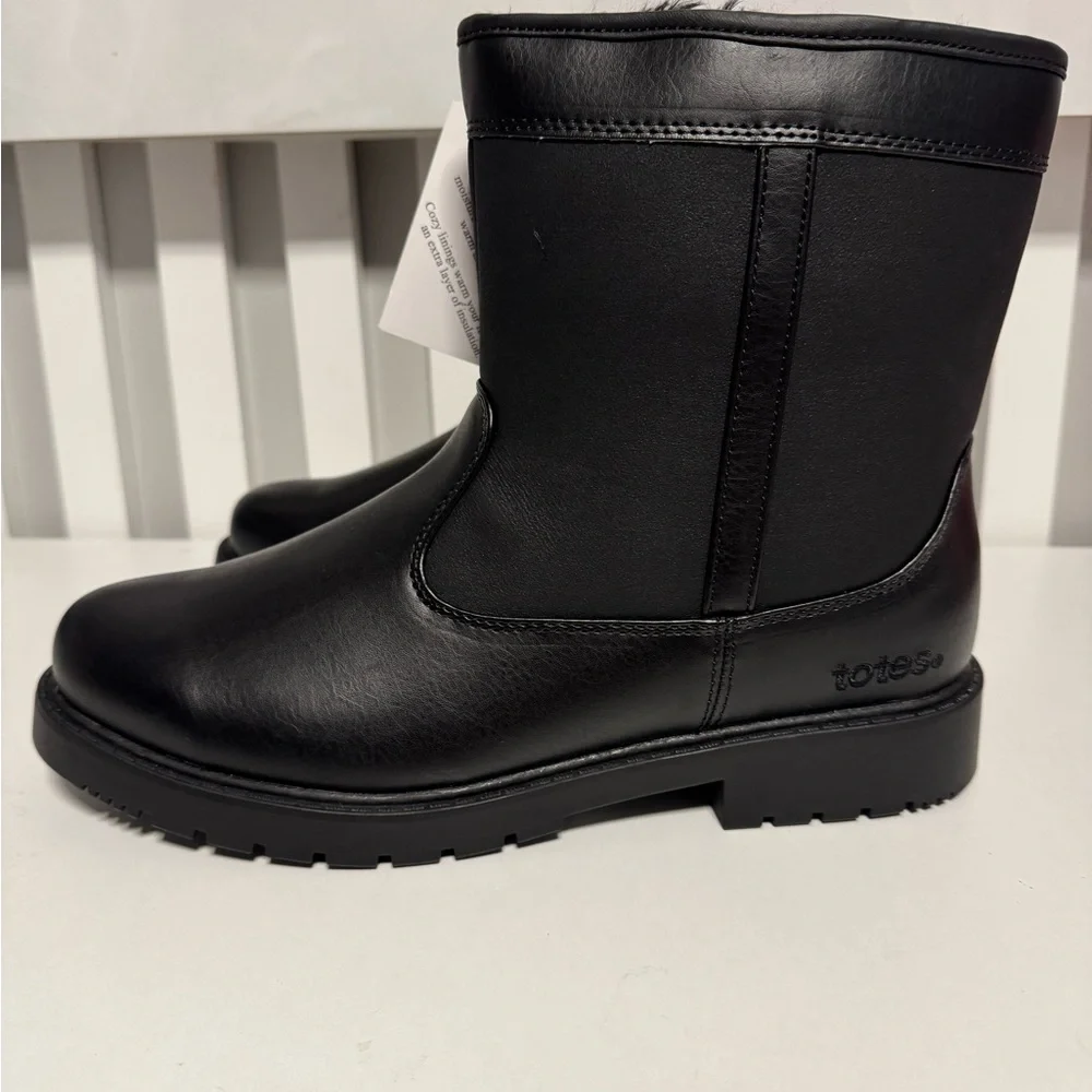 totes Black Men’s Waterproof Rain & Snow Ankle Boots
